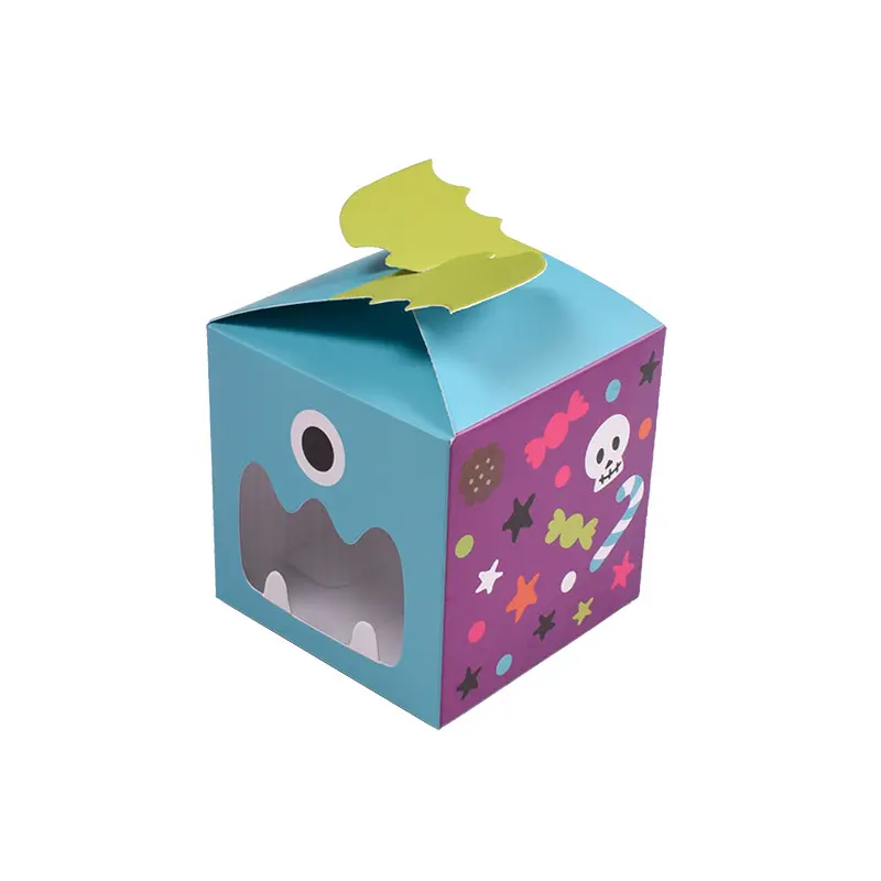 7*7*7cm small size foldable box Halloween gift packaging paper boxes