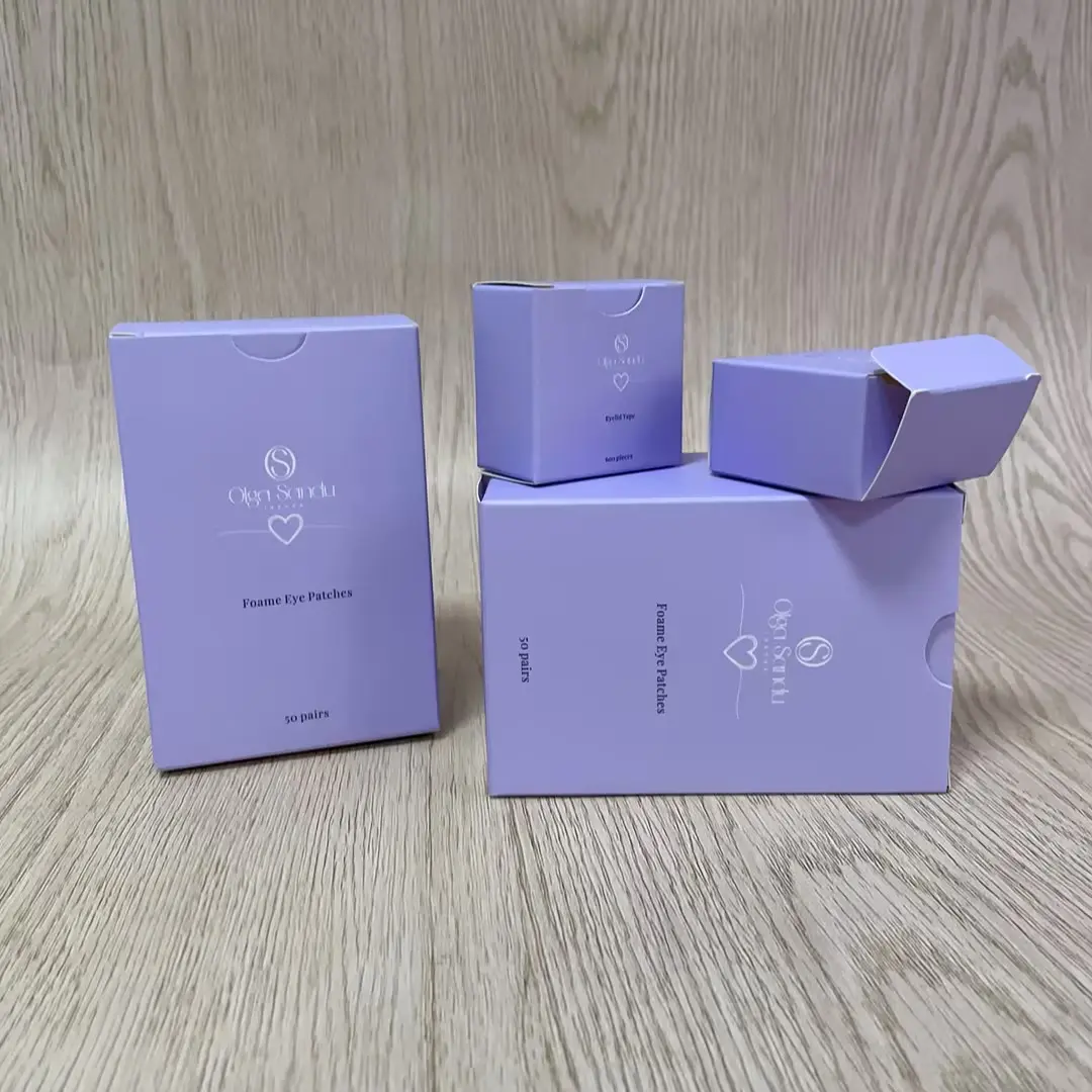 Wholesale luxury purple paperboard boxes with custom logo