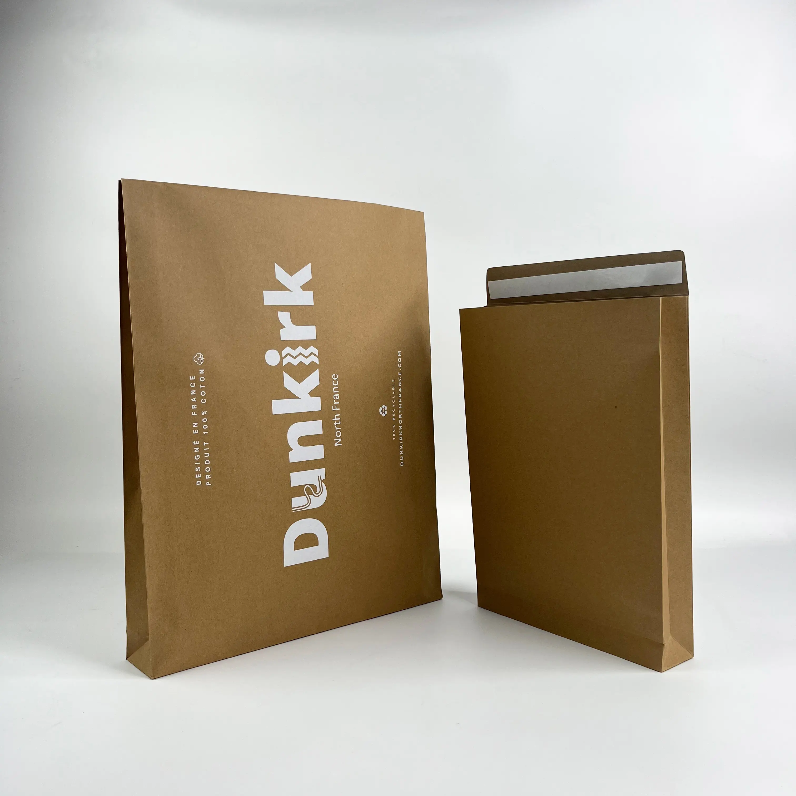 Eco-friendly kraft envelope paper shipping bag with logo custom