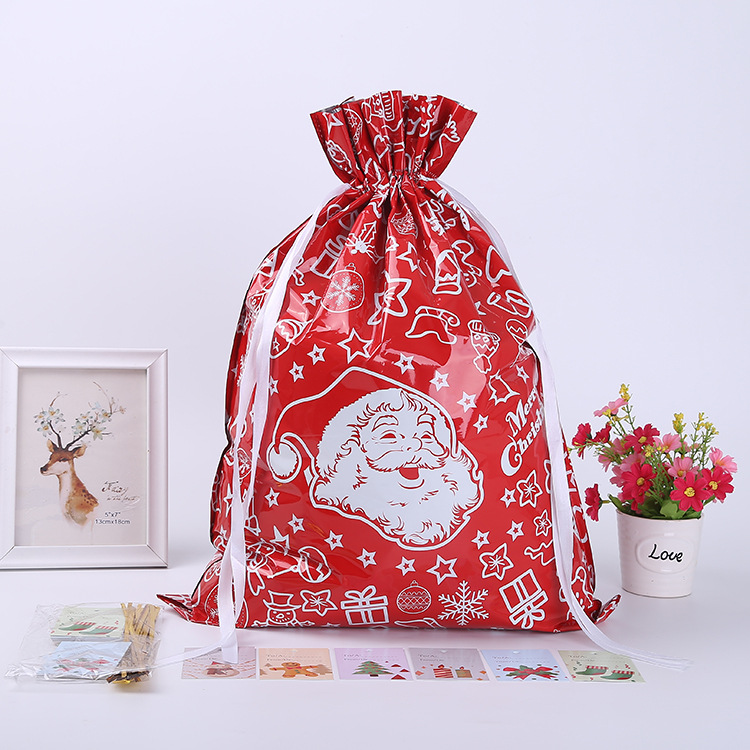 High quality waterproof drawstring bag customisable designer drawstring bags custom string backpack for Christmas