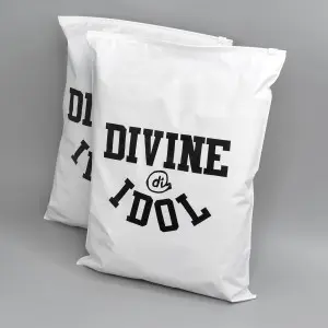 30x40cm custom white zipper bag with your own logo printed
