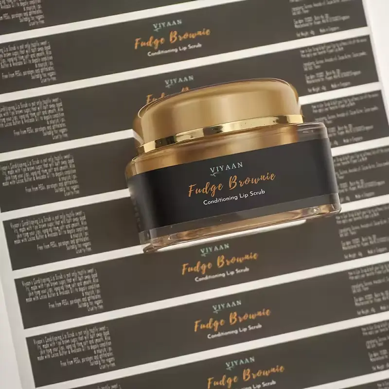 Recyclable waterproof cosmetics bottle custom logo label stickers