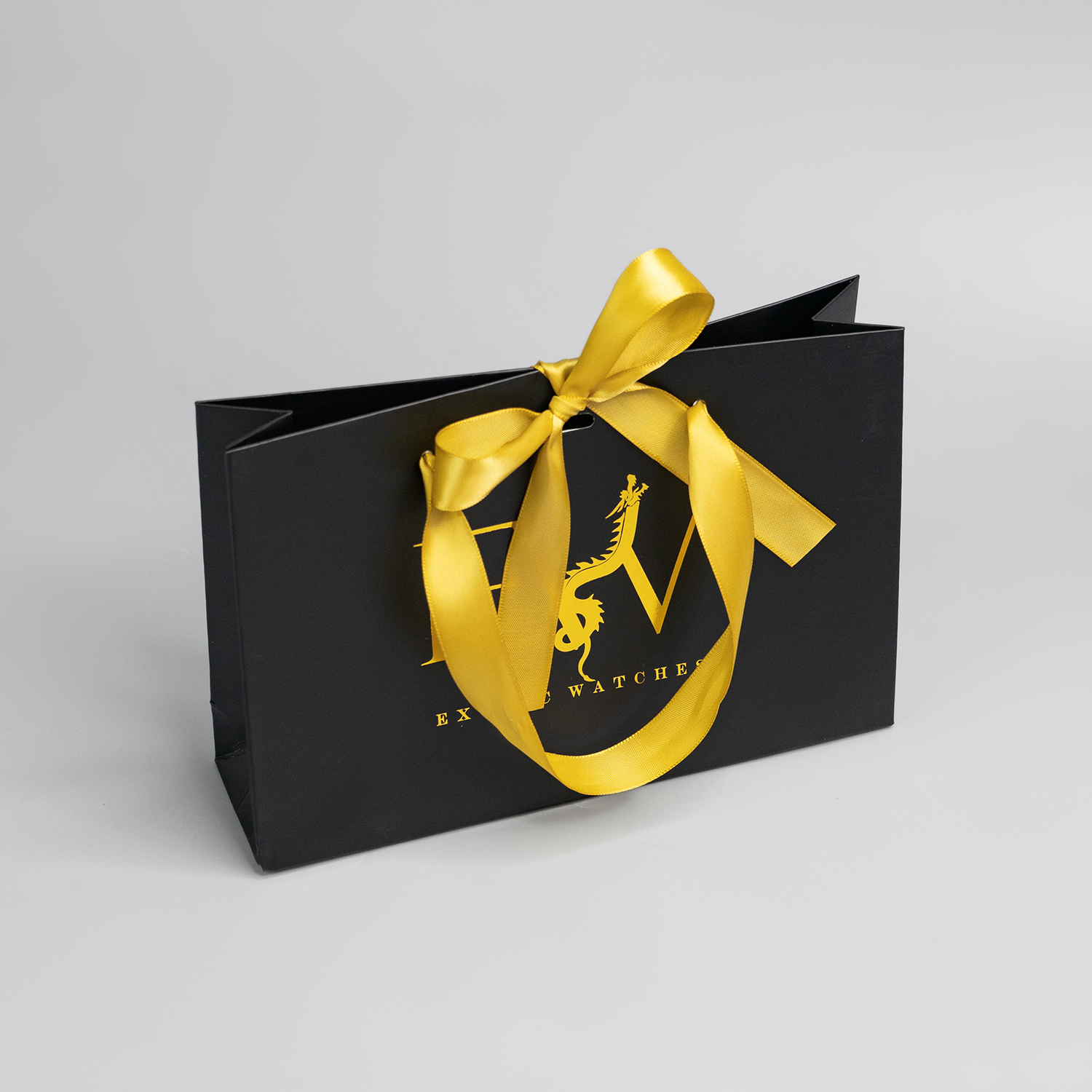 White & black paper gift bag for small business