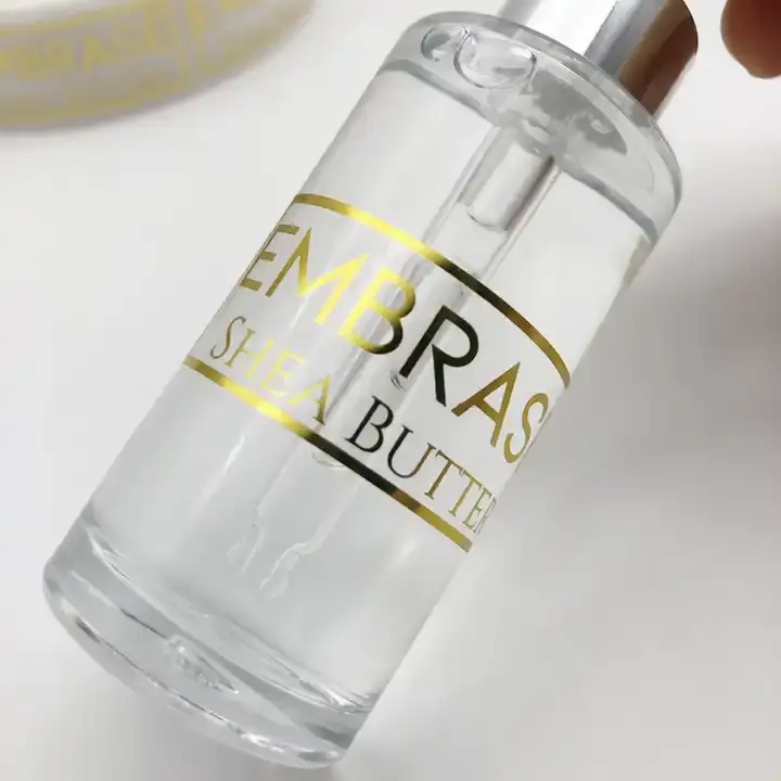 Clear pvc sticker with gold foil stamping custom
