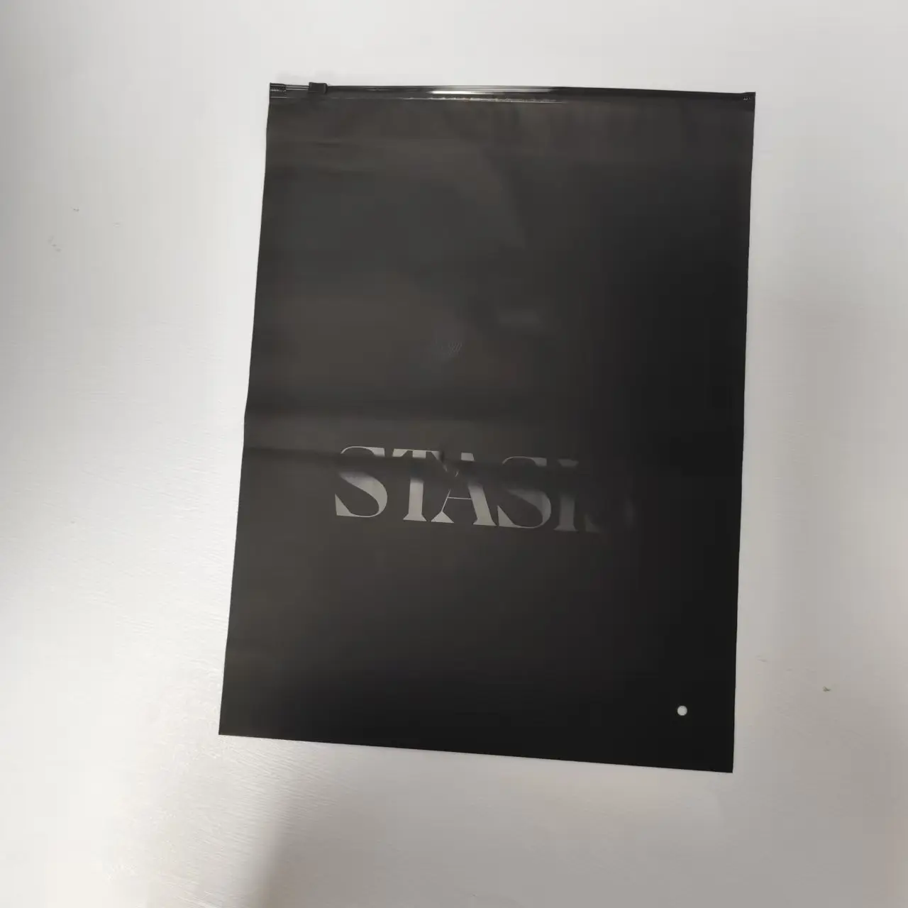 Luxury black uv logo custom garment zipper bag for business