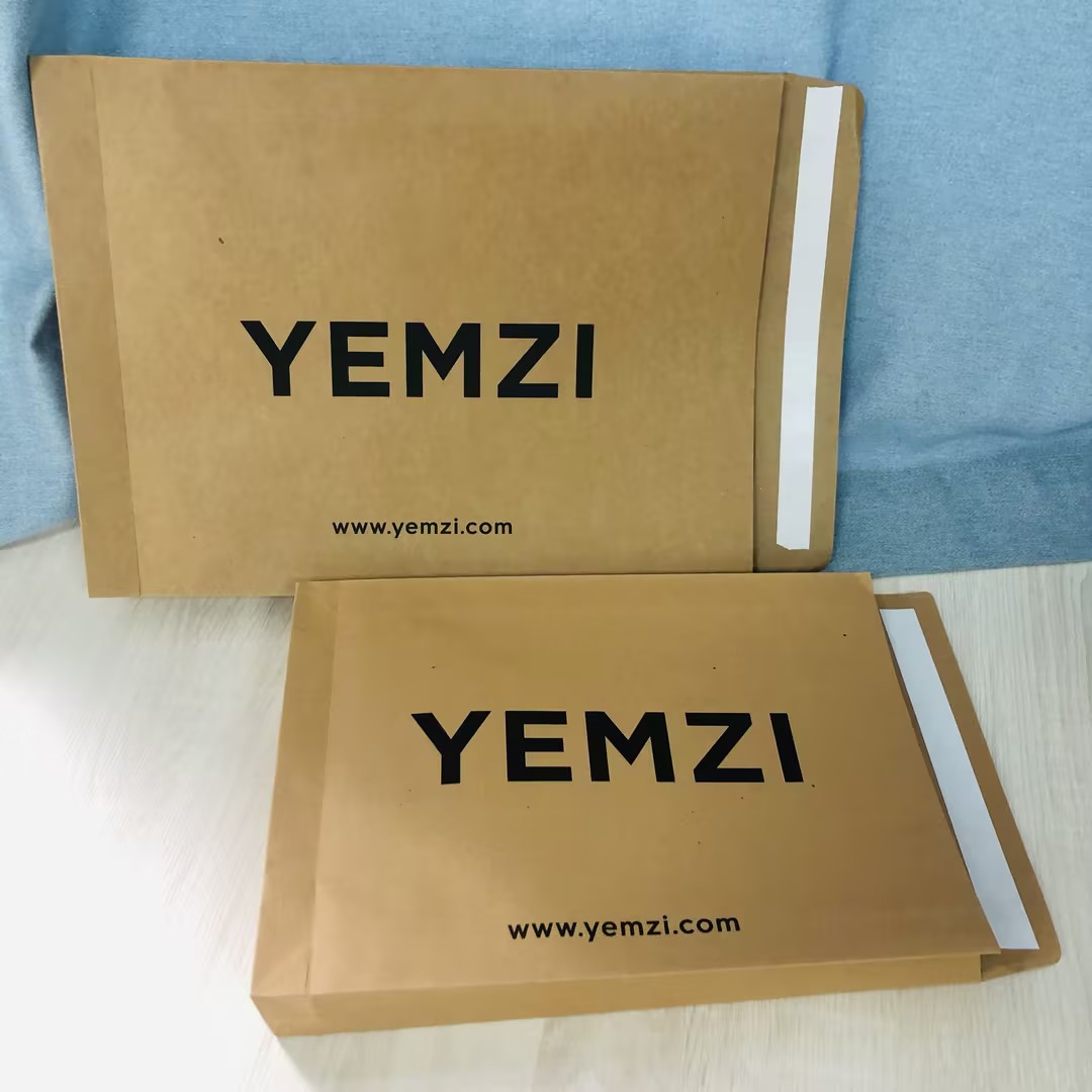 Eco-friendly kraft envelope paper shipping bag with logo custom