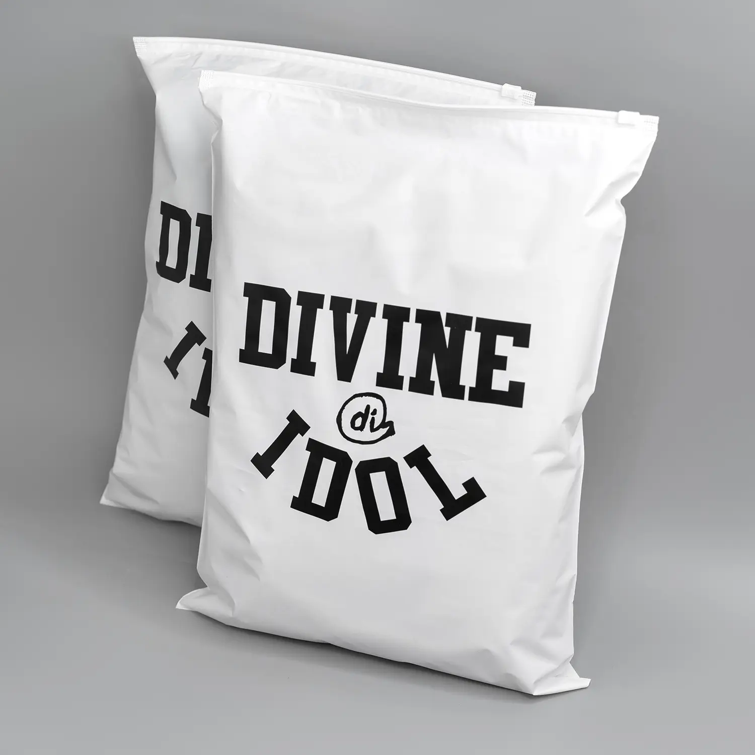 30x40cm custom white zipper bag with your own l...