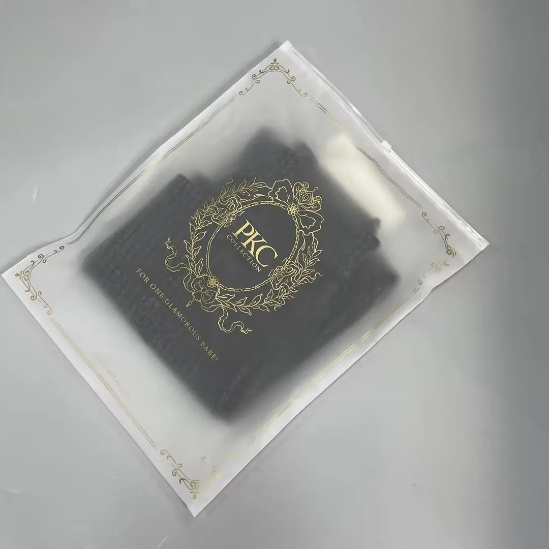 11.8×15.7inch Custom Frosted Plastic Zipper Bag With Your Logo