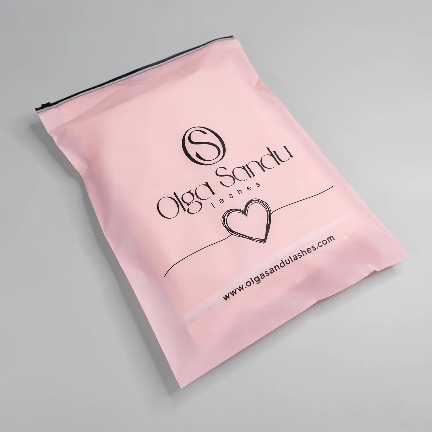 Translucent color zipper bag with your own logo