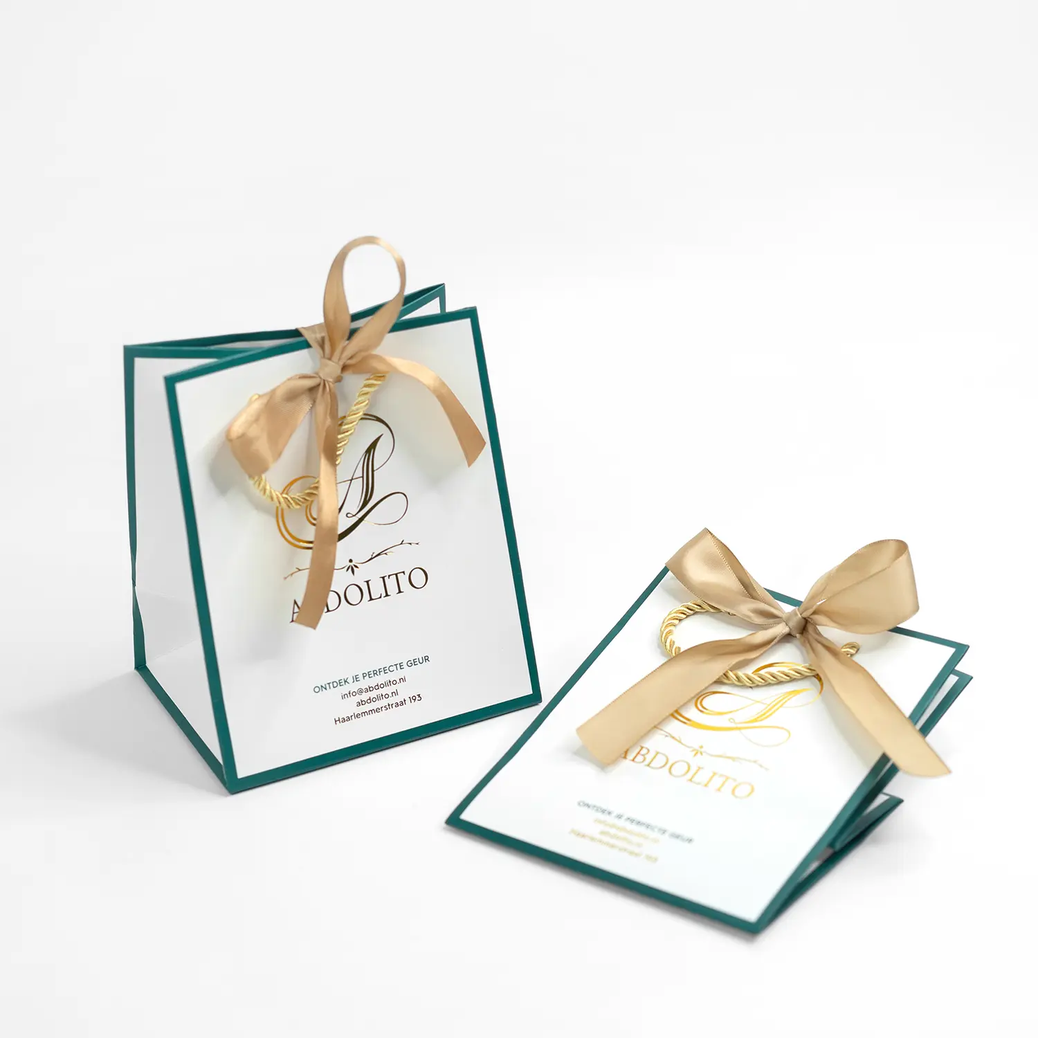 Retail Bags Custom Logo Small Gift Bags With Ribbon
