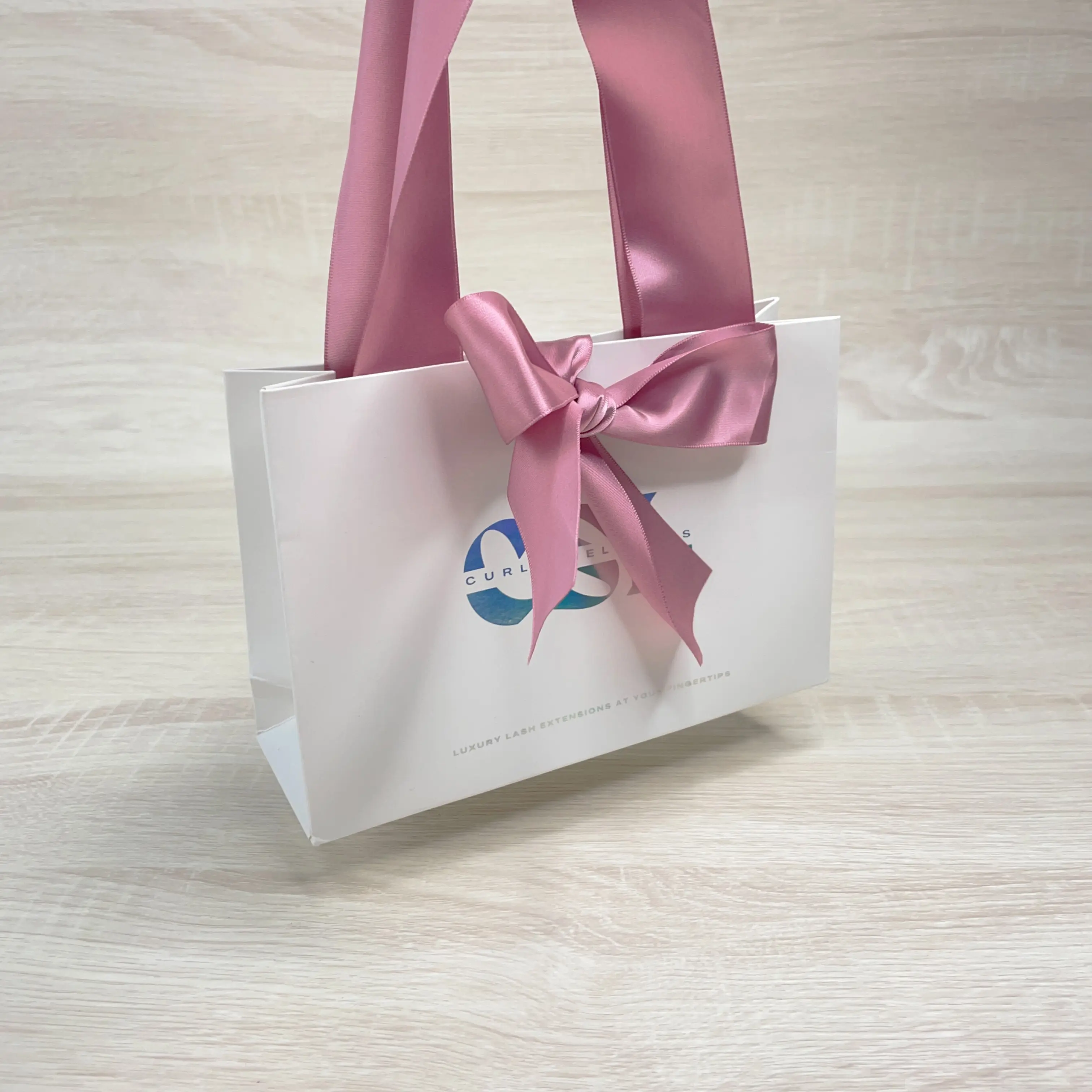 Luxury custom laser logo shopping gift bag