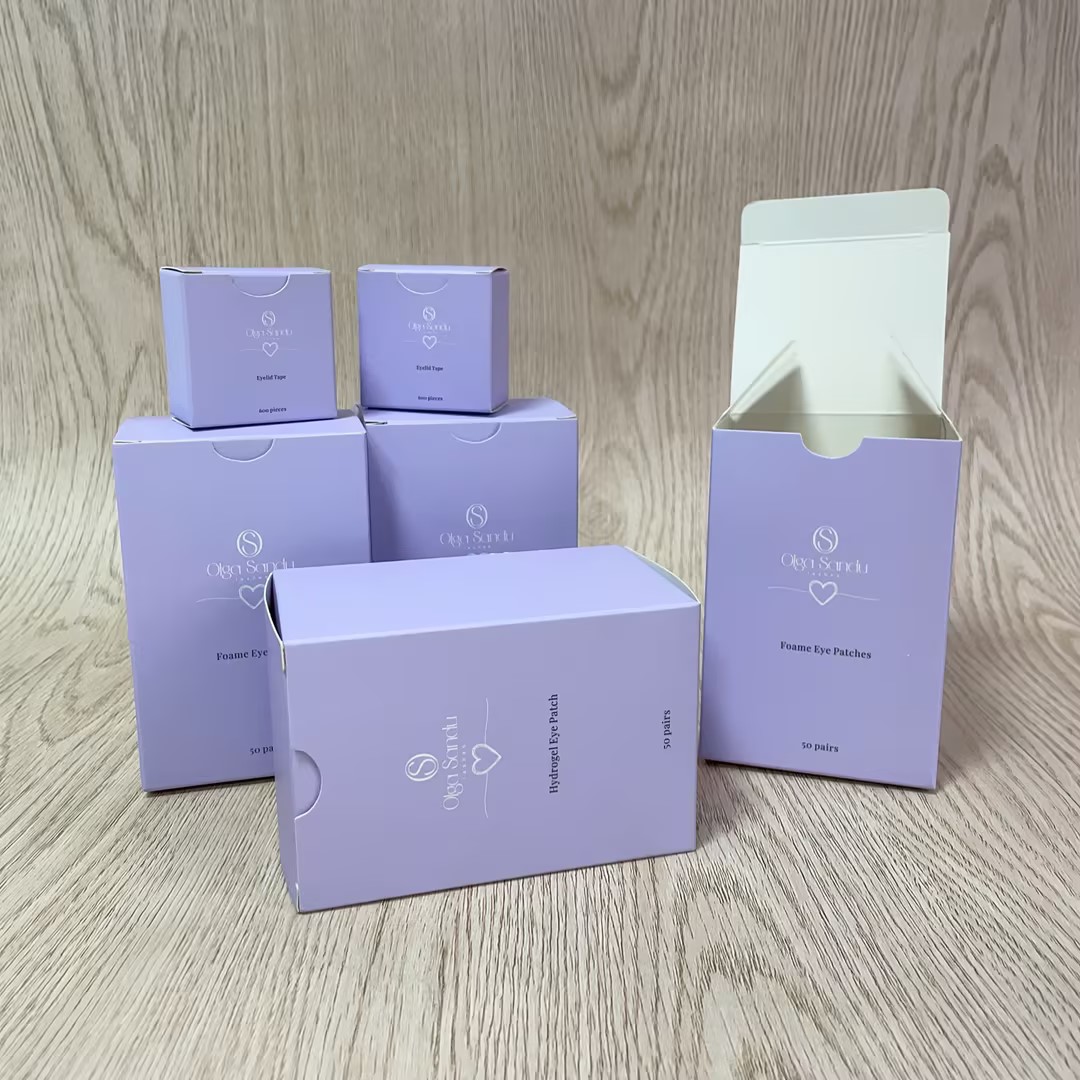 Wholesale luxury purple paperboard boxes with custom logo
