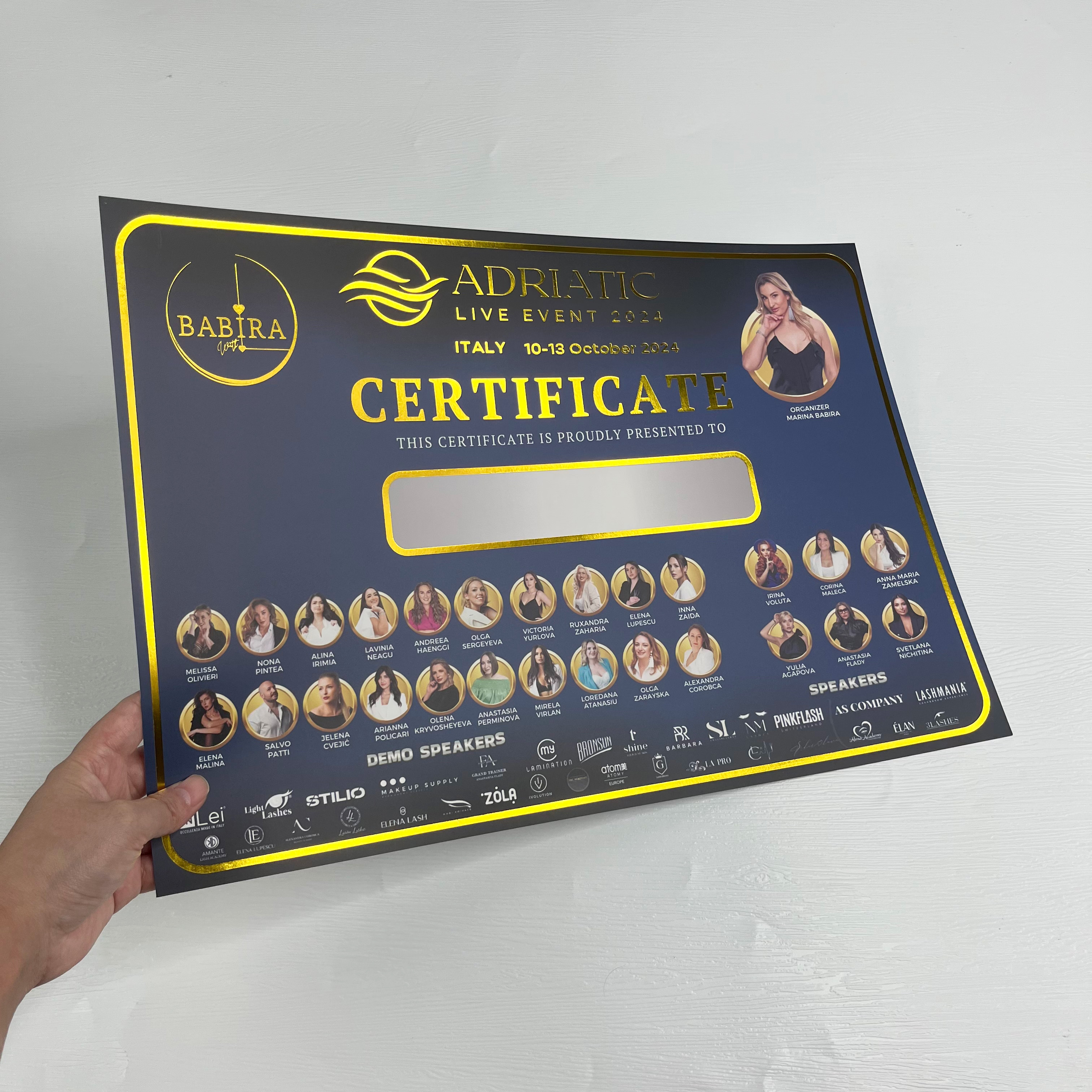 A3 paper gym certificate card