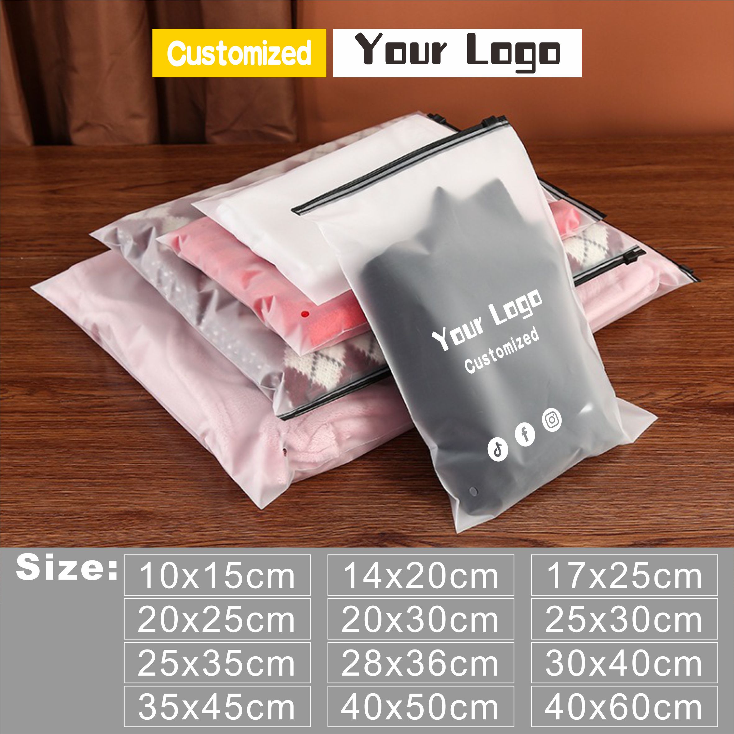 poly zip lock clothes packing bags