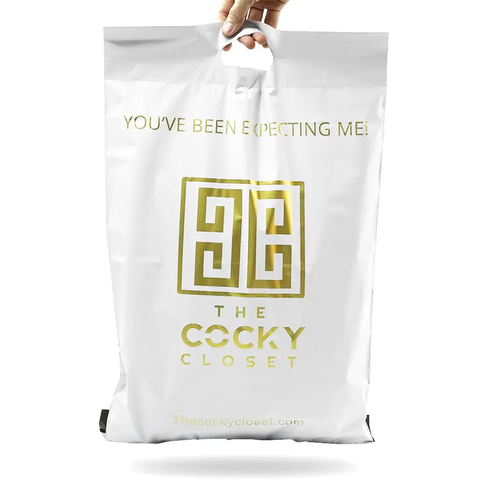 Eco-friendly mailing bags brand logo custom poly mailer boutique clothes package shipping bags with handle