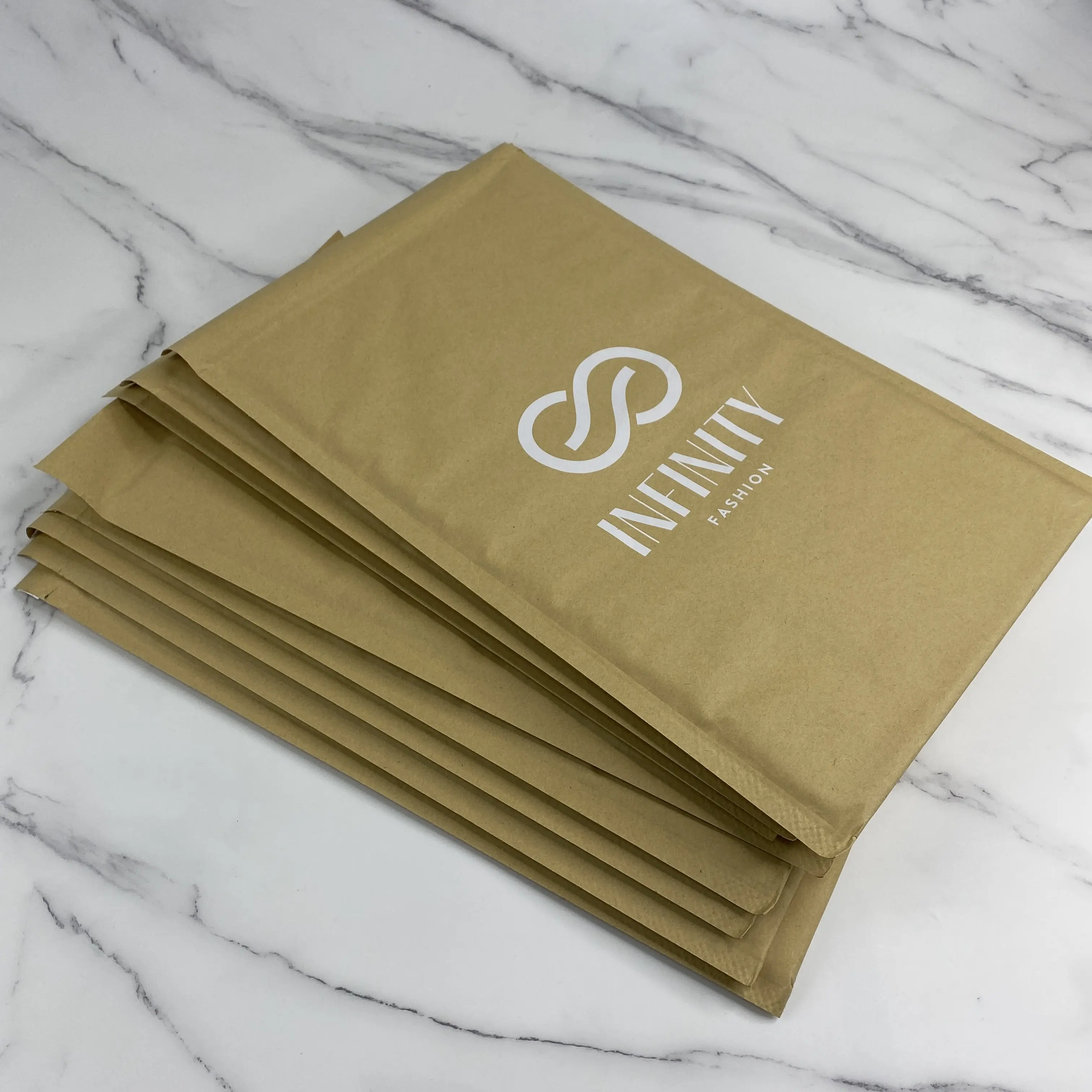 Brown kraft bubble mailer with your own logo printed