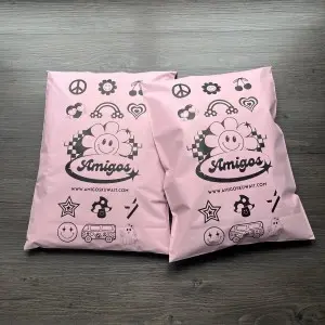 Matte pink poly mailer express shipping bags with logo custom
