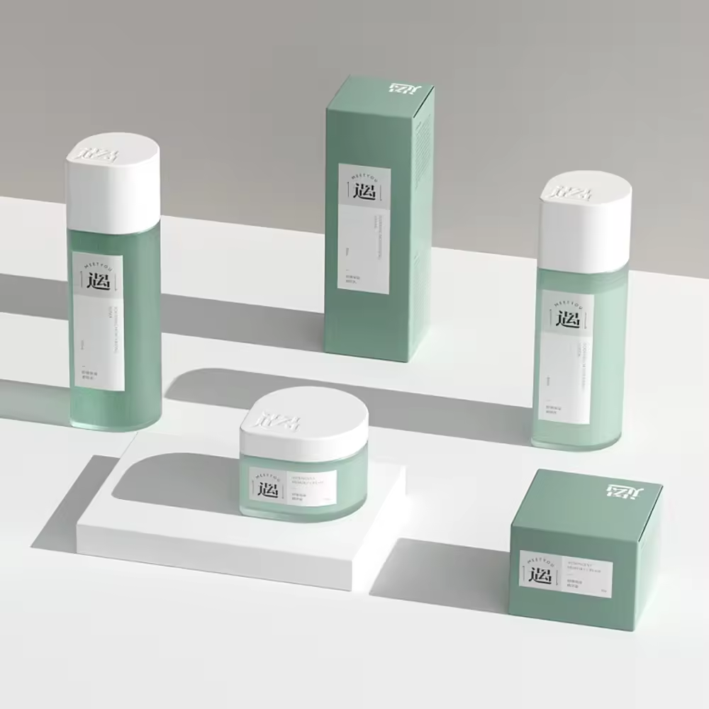 Recyclable waterproof cosmetics bottle custom logo label stickers