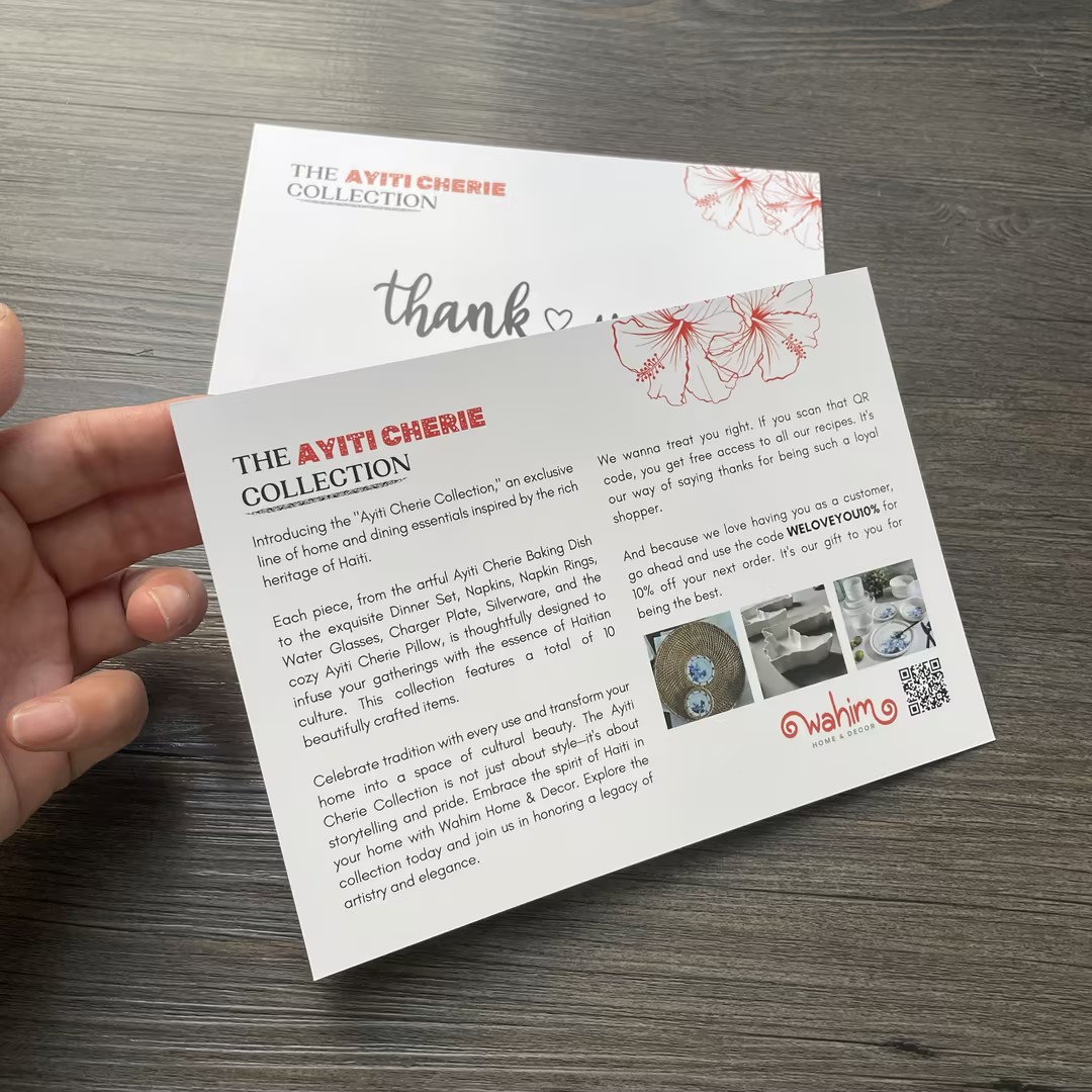 Customized Logo Thank Your Card For Small Business