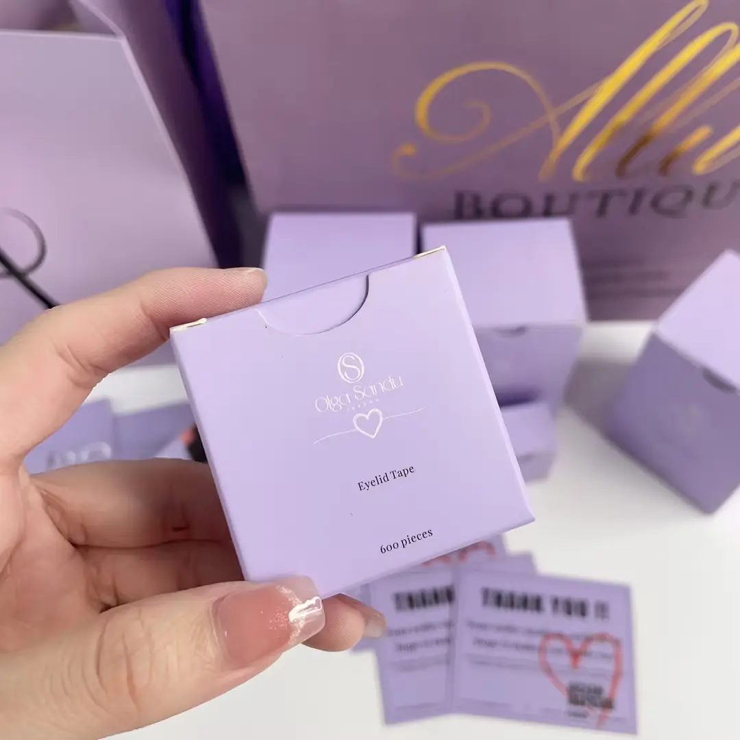 purple paper box 