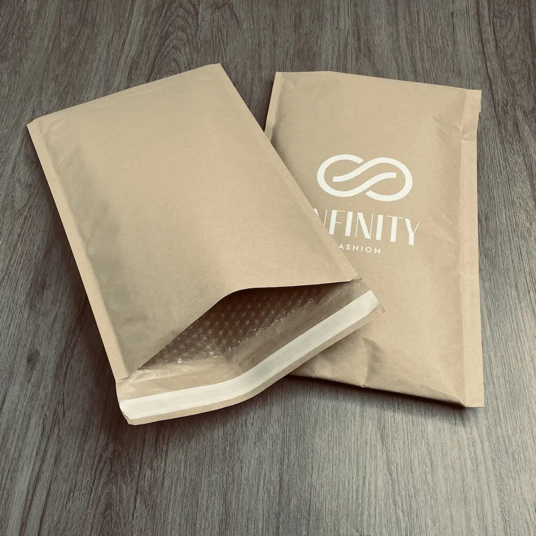 Brown kraft bubble mailer with your own logo printed