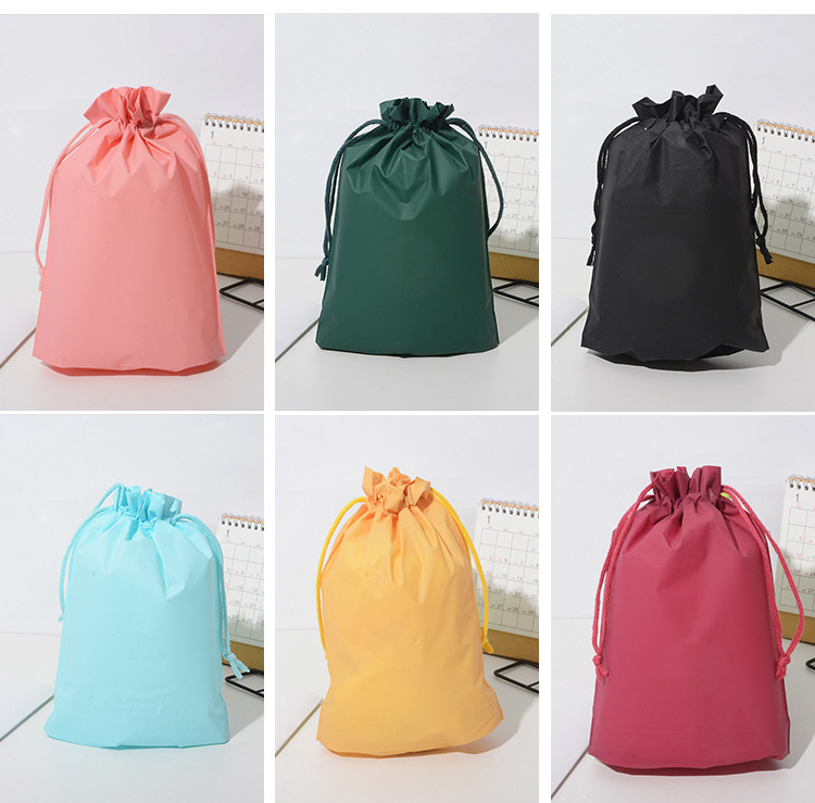 Wholesale custom cosmetics packaging drawstring bag with logo