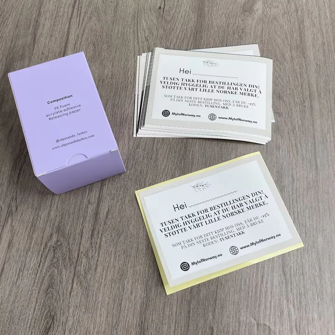 Luxury custom gold foil logo label sticker for cosmetics