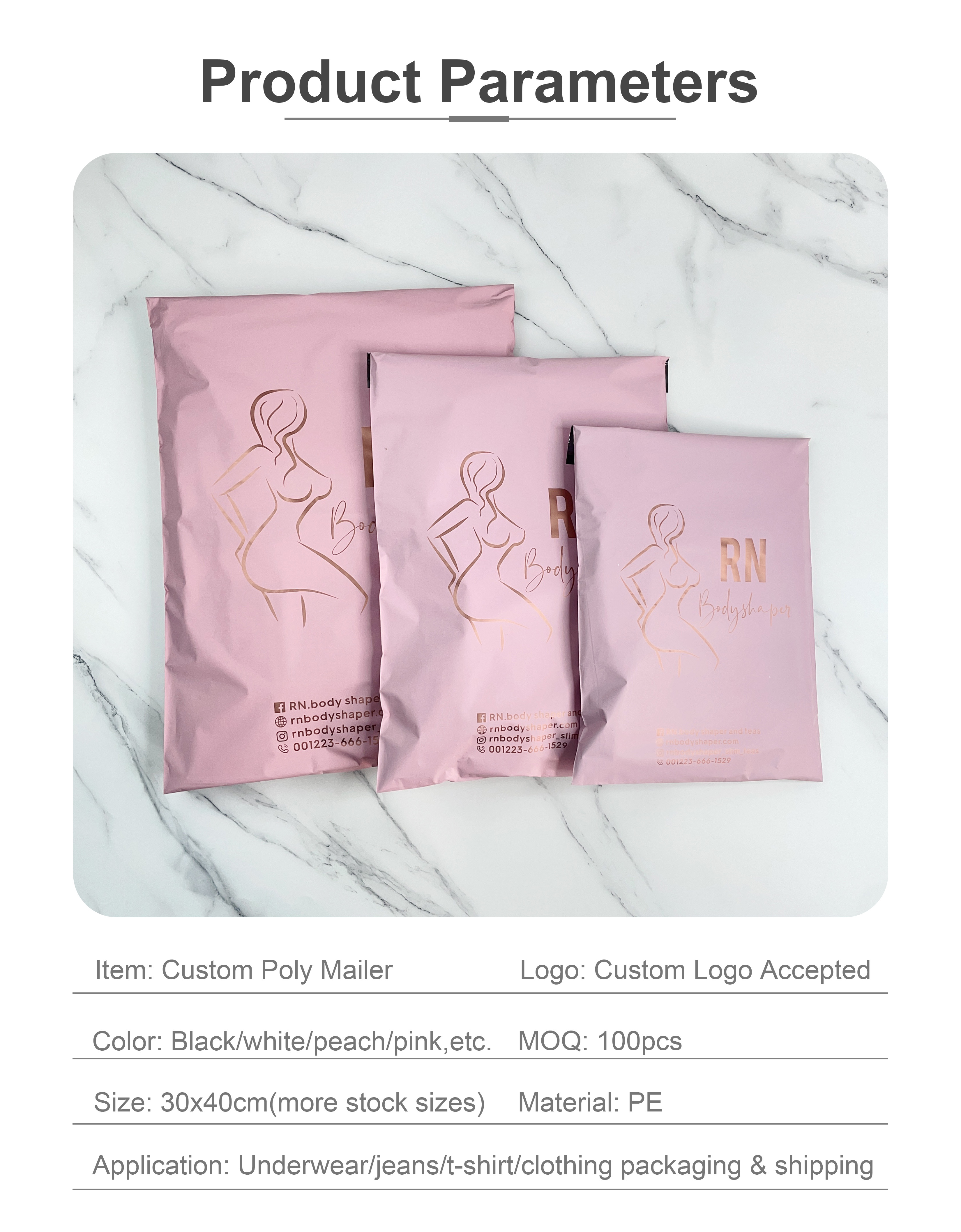 pink mailer bag