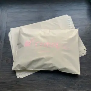 10x13inch Peach/Beige Shipping Bags With Logo Custom