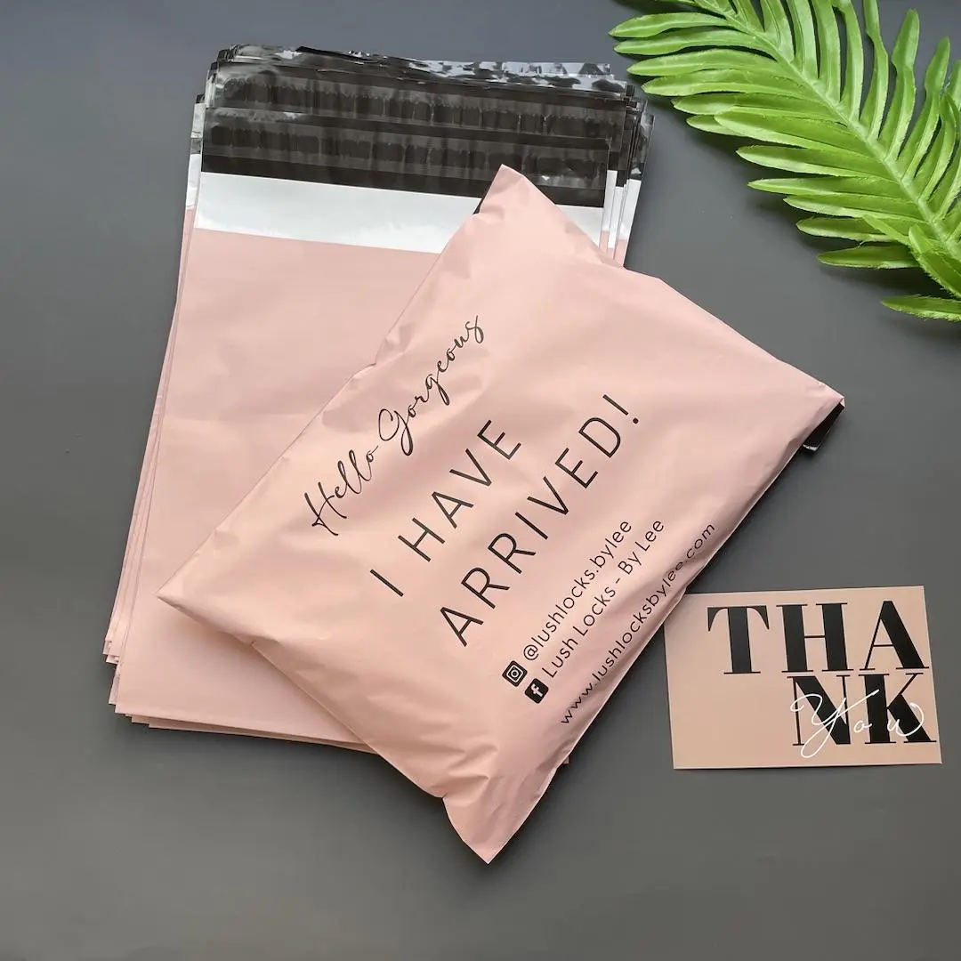 10x13inch Custom logo clothing postage pink mailing bag