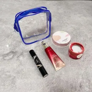 Custom plastic zip bags PVC zipper bag for cosmetics