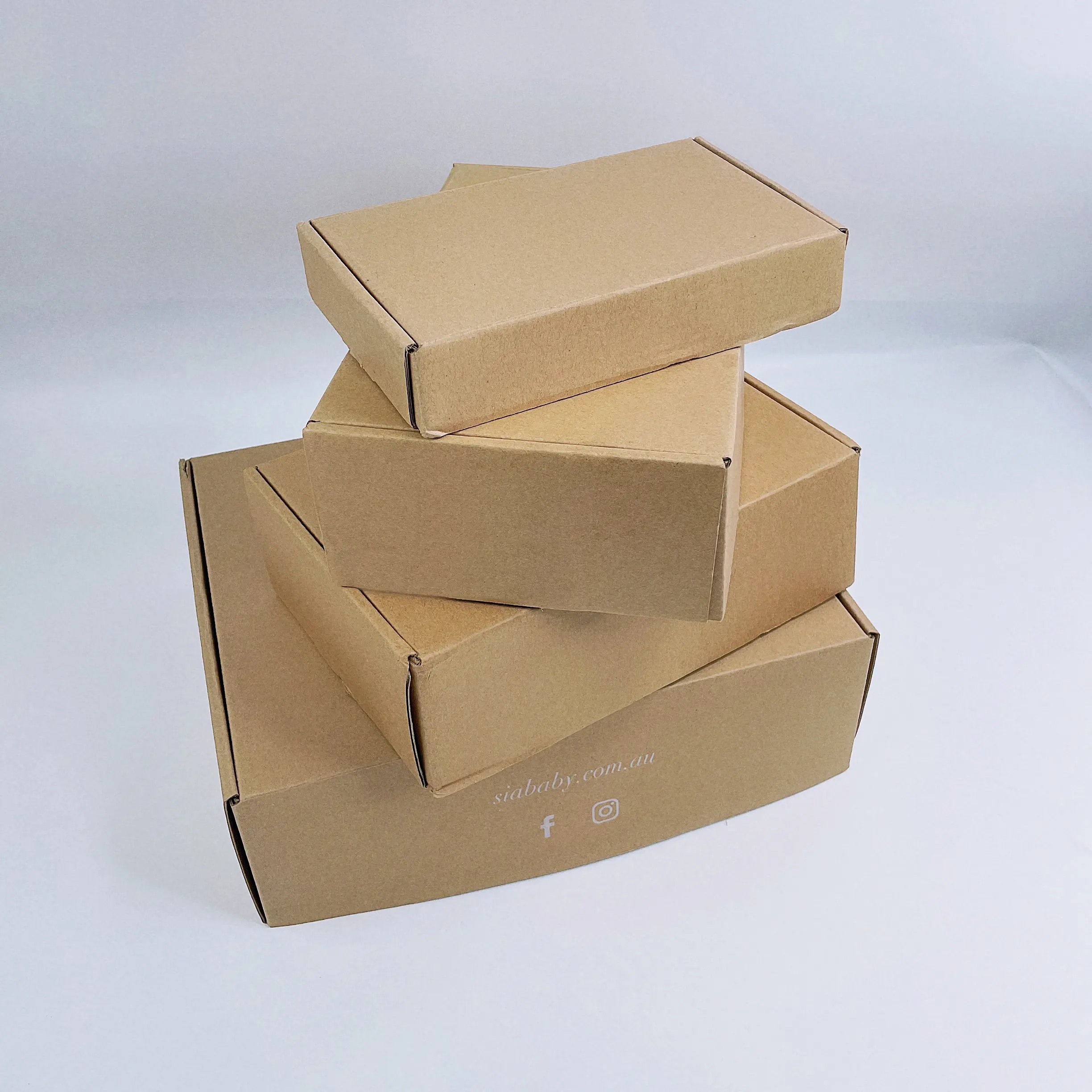 Custom logo postal kraft boxes corrugated shipping box