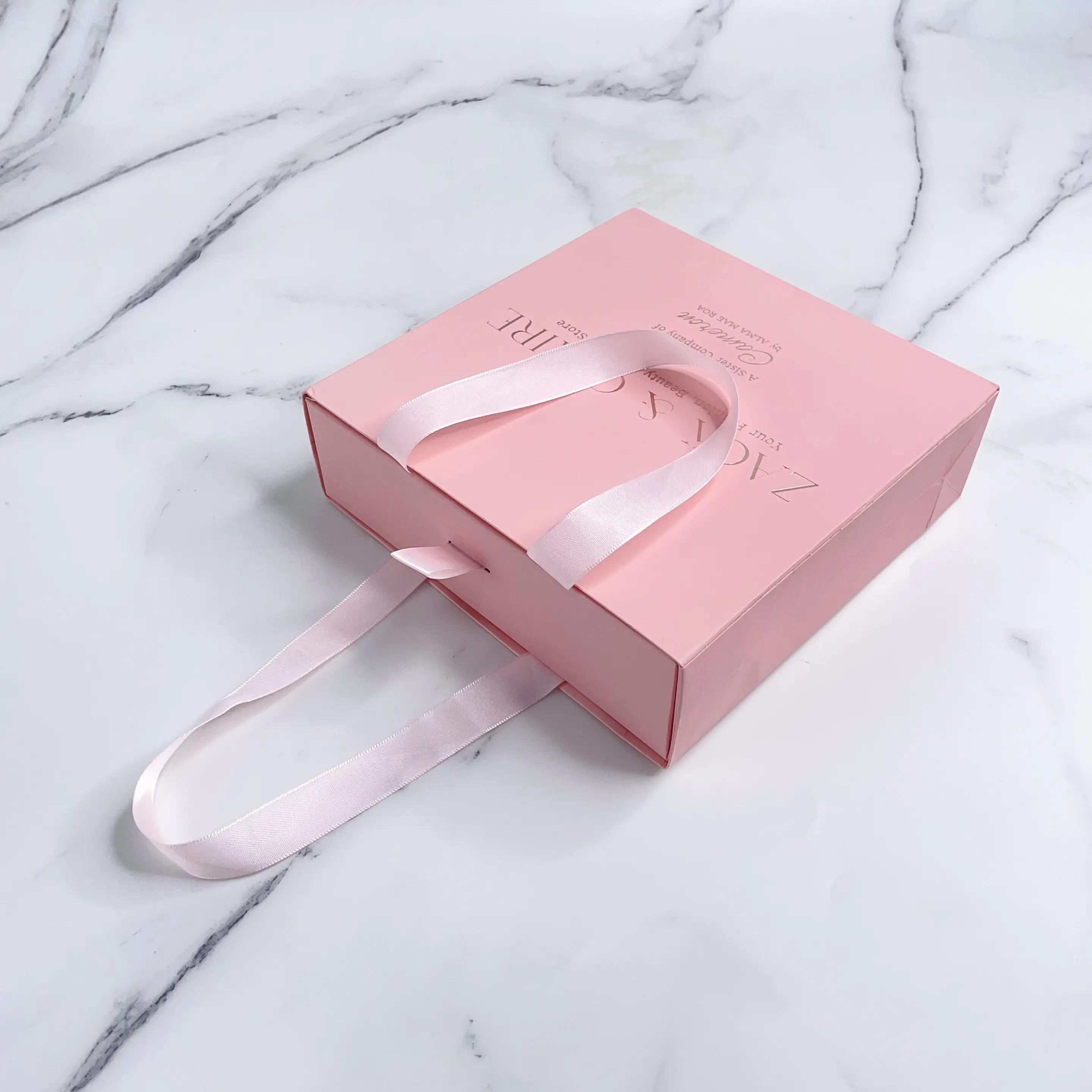 oxCosmetics packaging folding drawer paper box with logo