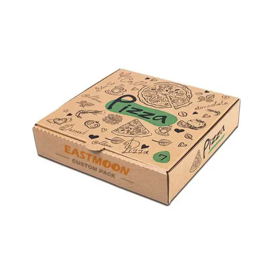 Pizza Boxes 10×10 Inches – Kraft Corrugated B-Flute Cardboard Small Pizza Boxes – Pizza box Keeps Pizza Fresh (Pack of 10)