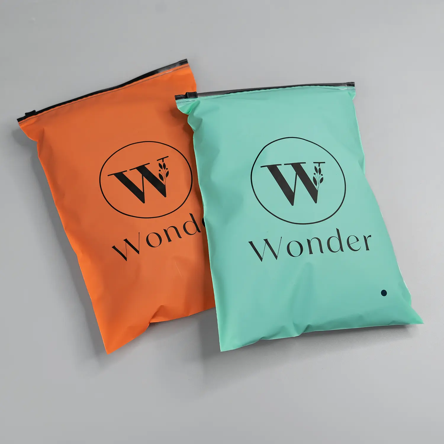 Recyclable customized logo colored zipper bag