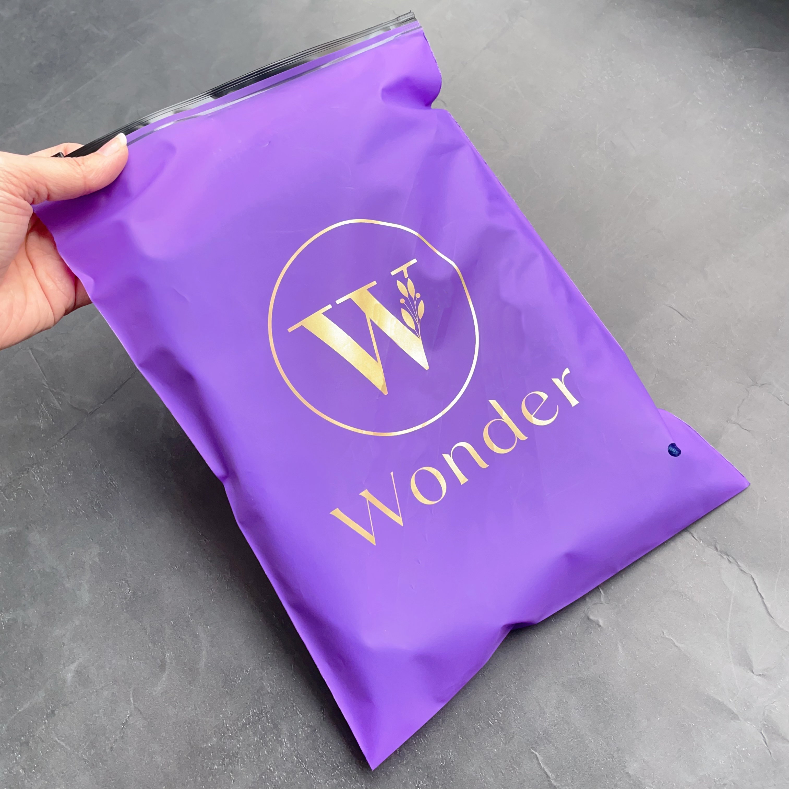 Recyclable customized logo colored zipper bag