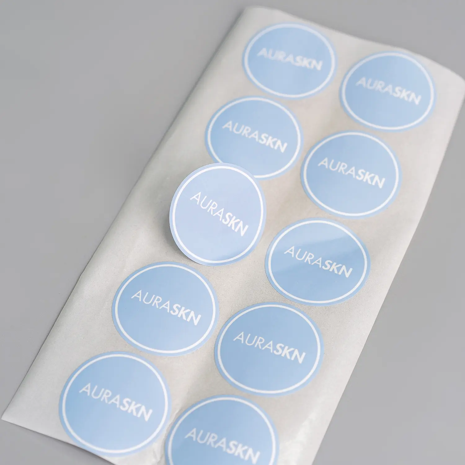 blue sticker