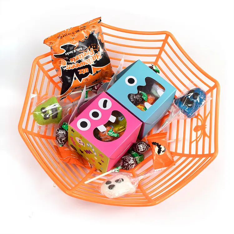 7*7*7cm small size foldable box Halloween gift packaging paper boxes
