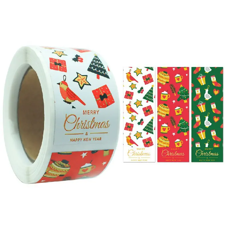 Merry christmas custom sealing label business stickers