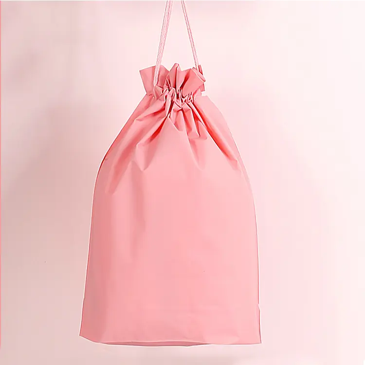 Wholesale custom cosmetics packaging drawstring bag with logo