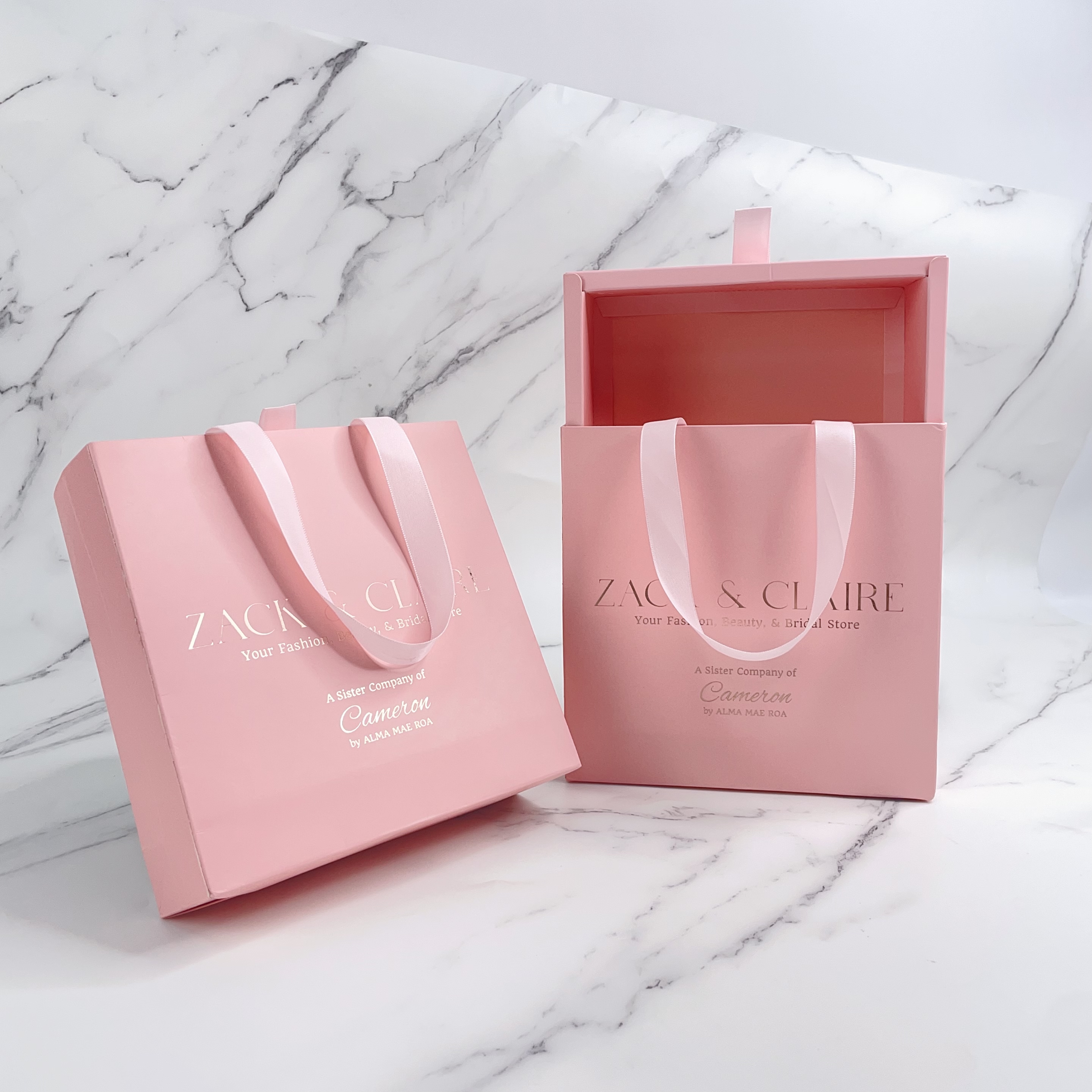 oxCosmetics packaging folding drawer paper box with logo