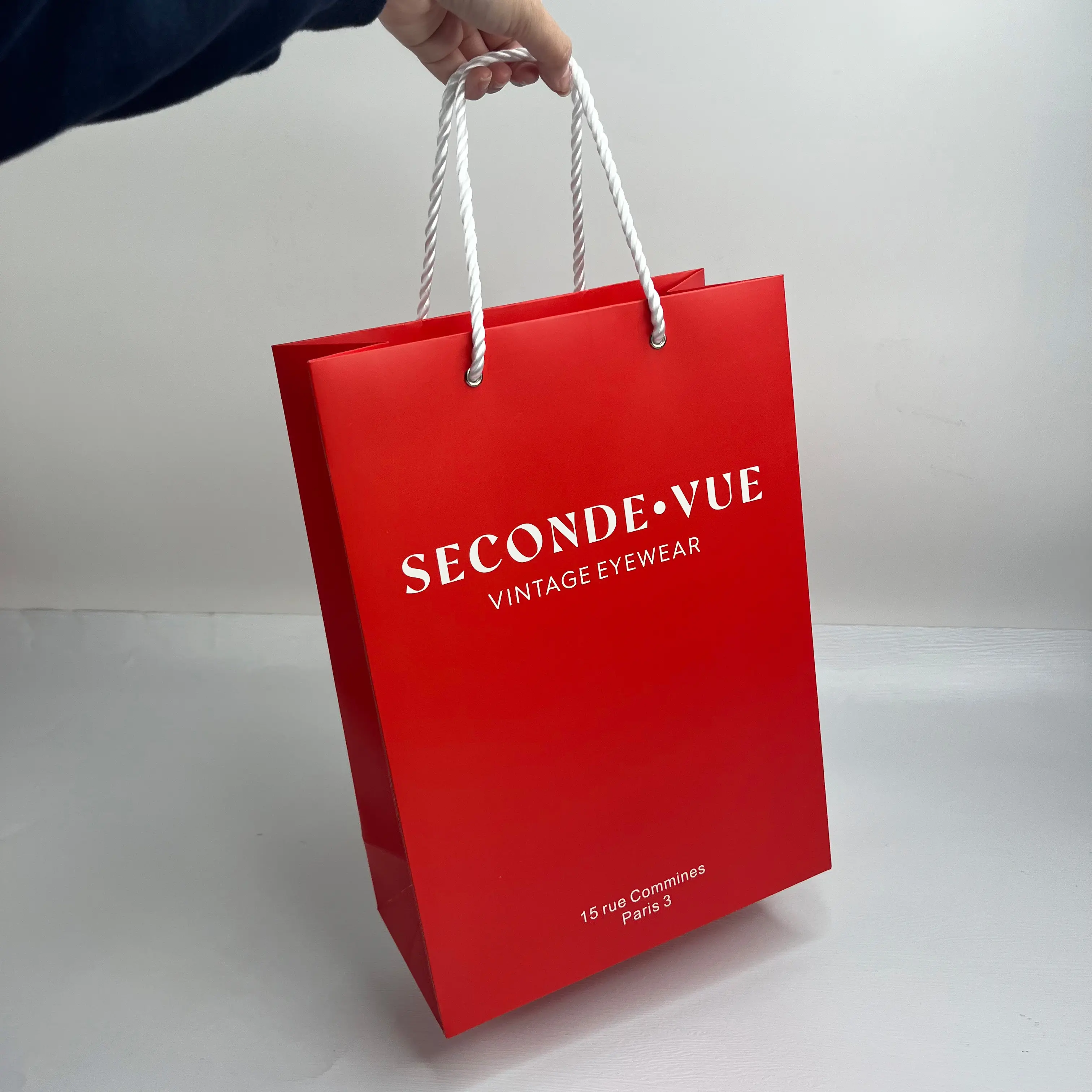 Luxury Customized Logo Red Gift Paper Bag