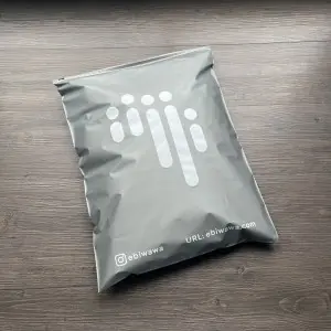 35x45cm Silver Gray Zipper Bag With Your Logo Custom