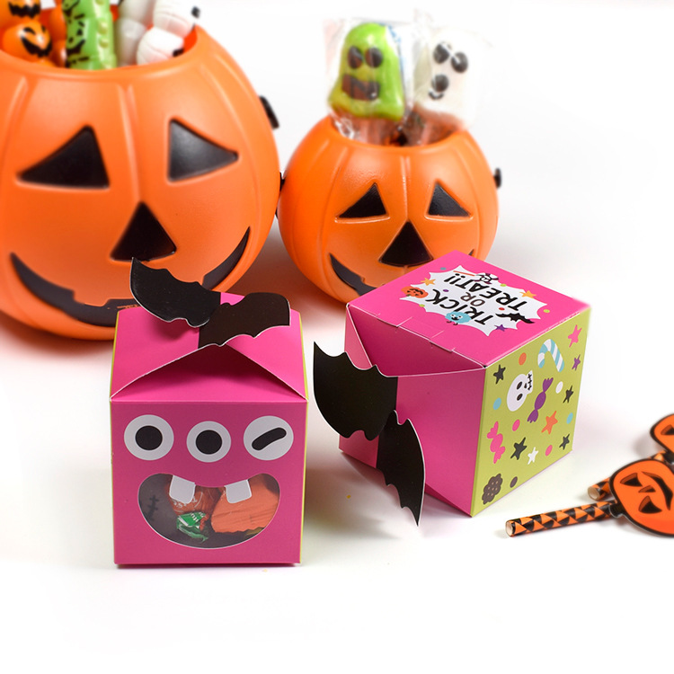 7*7*7cm small size foldable box Halloween gift packaging paper boxes