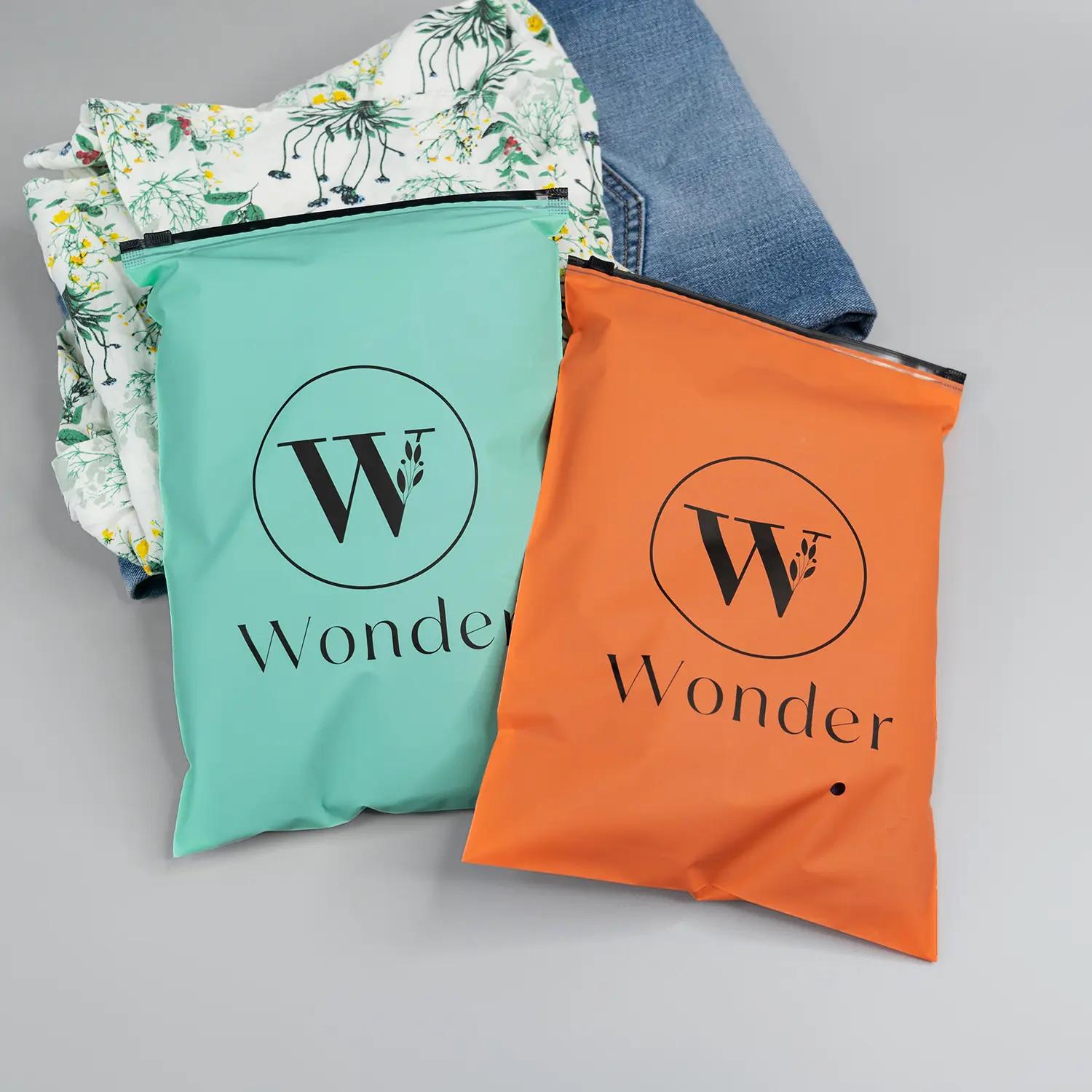 orange zipper bag