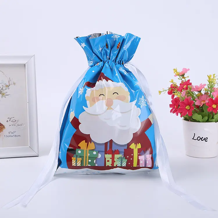 High quality waterproof drawstring bag customisable designer drawstring bags custom string backpack for Christmas
