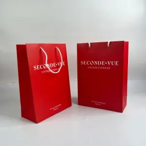 Luxury Customized Logo Red Gift Paper Bag