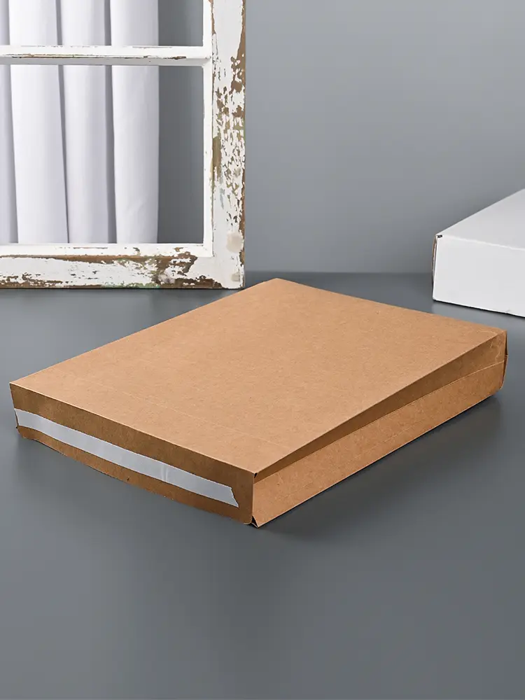 Custom logo brown kraft paper envelopes with self adhesive tape
