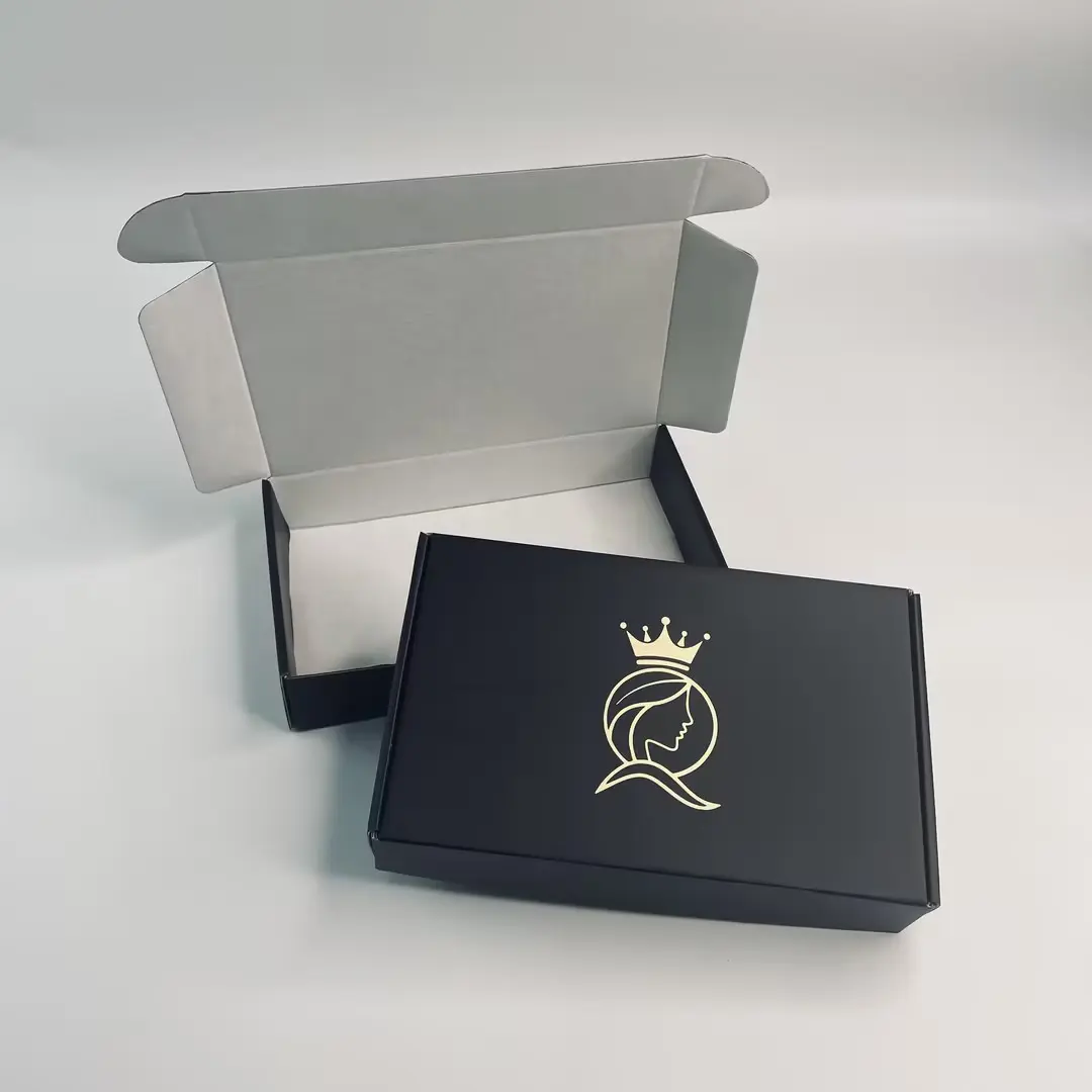 Black express paper box with logo custom