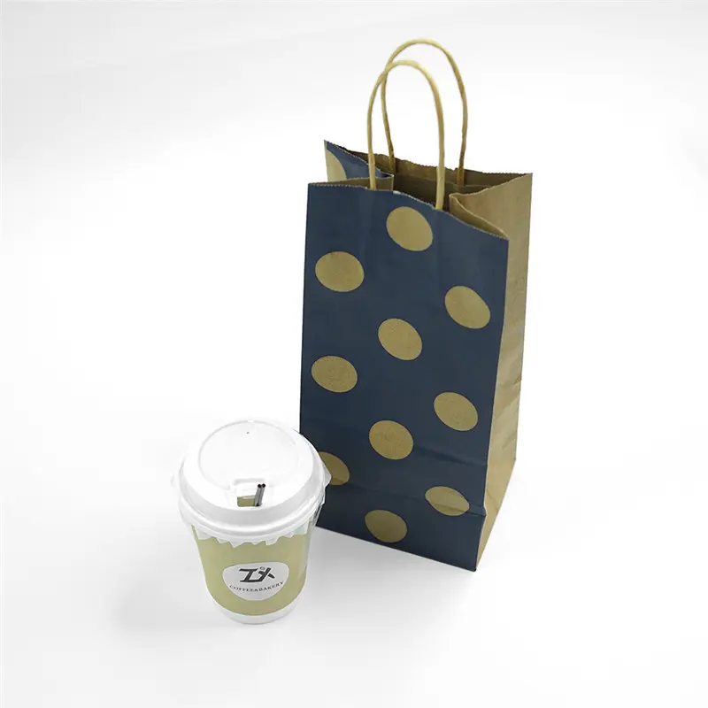 Fast food retail takeaway kraft paper bags